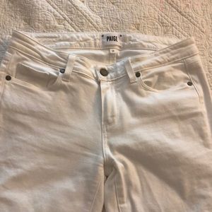 Paige white denim straight leg